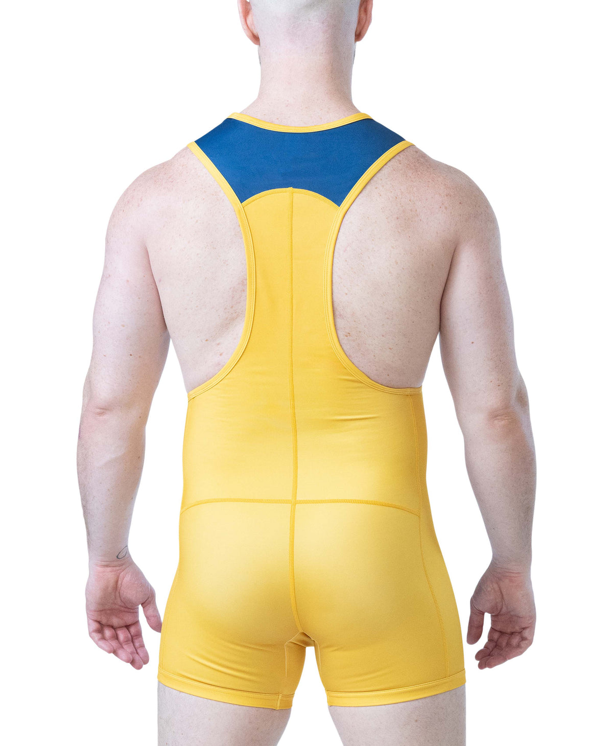 NASTY PIG DEADLIFT SINGLET - CADET BLUE/GOLDENROD/WHITE