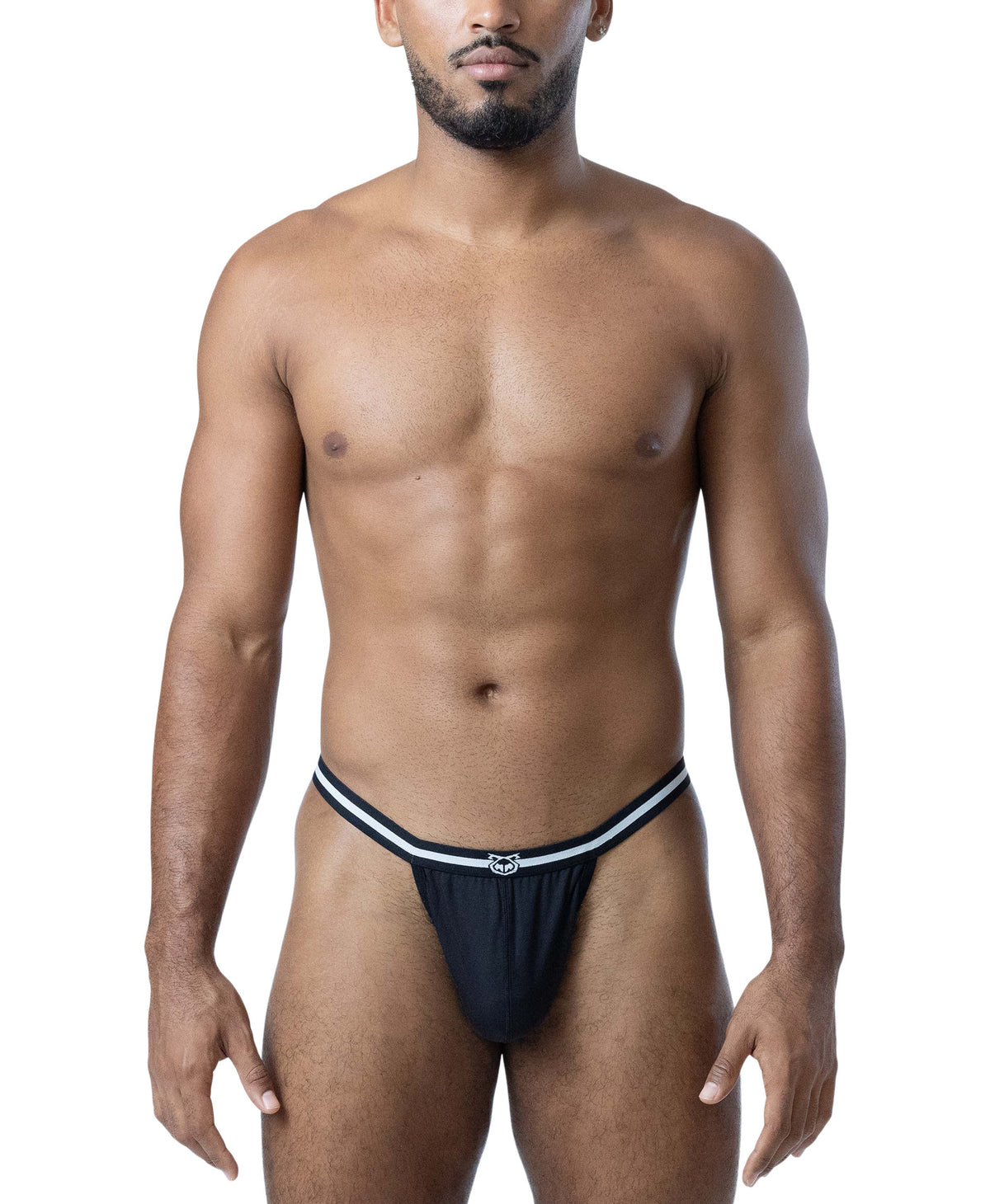 NASTY PIG DEADLIFT THONG - BLACK/WHITE