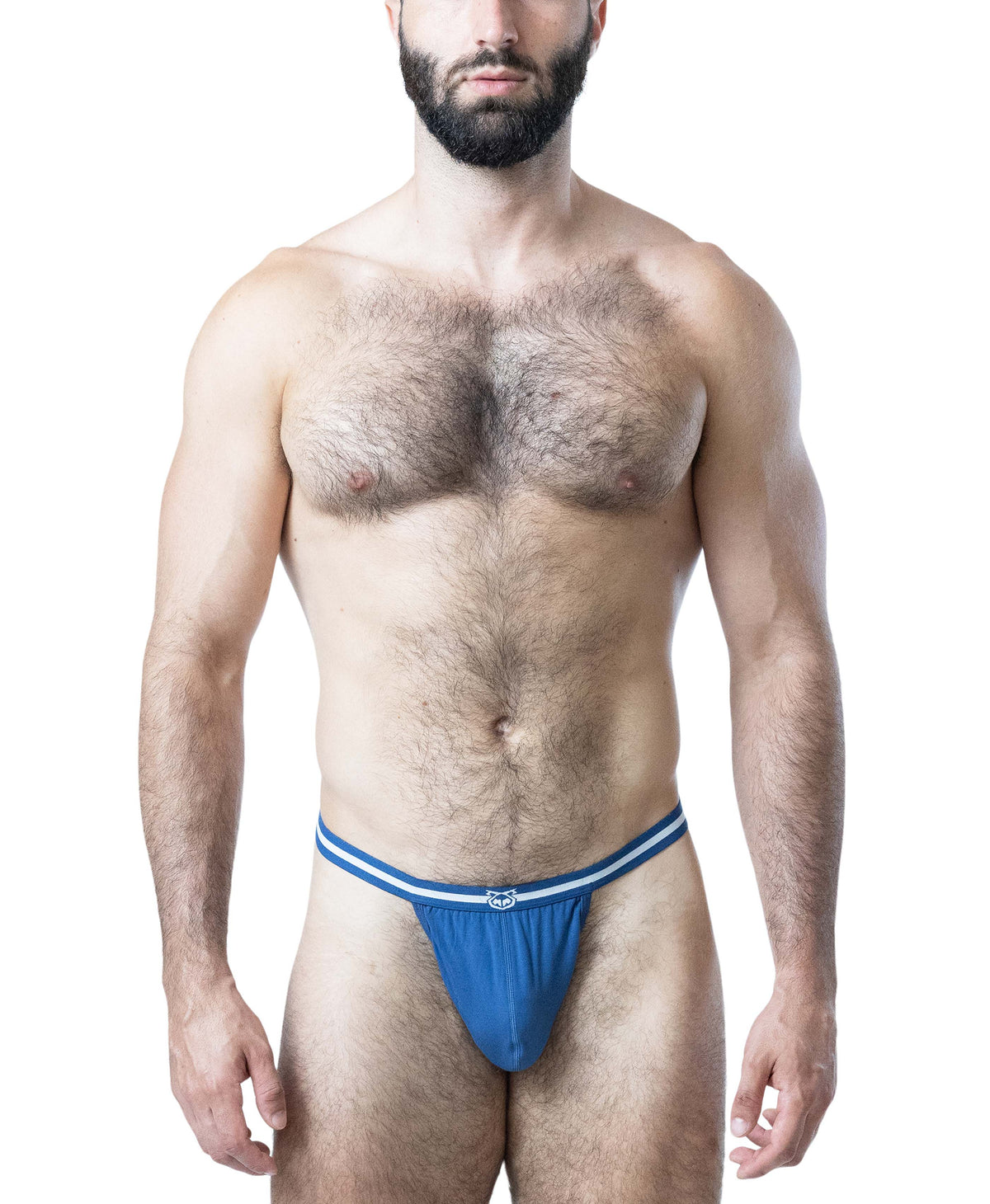 NASTY PIG DEADLIFT THONG - CADET BLUE/WHITE