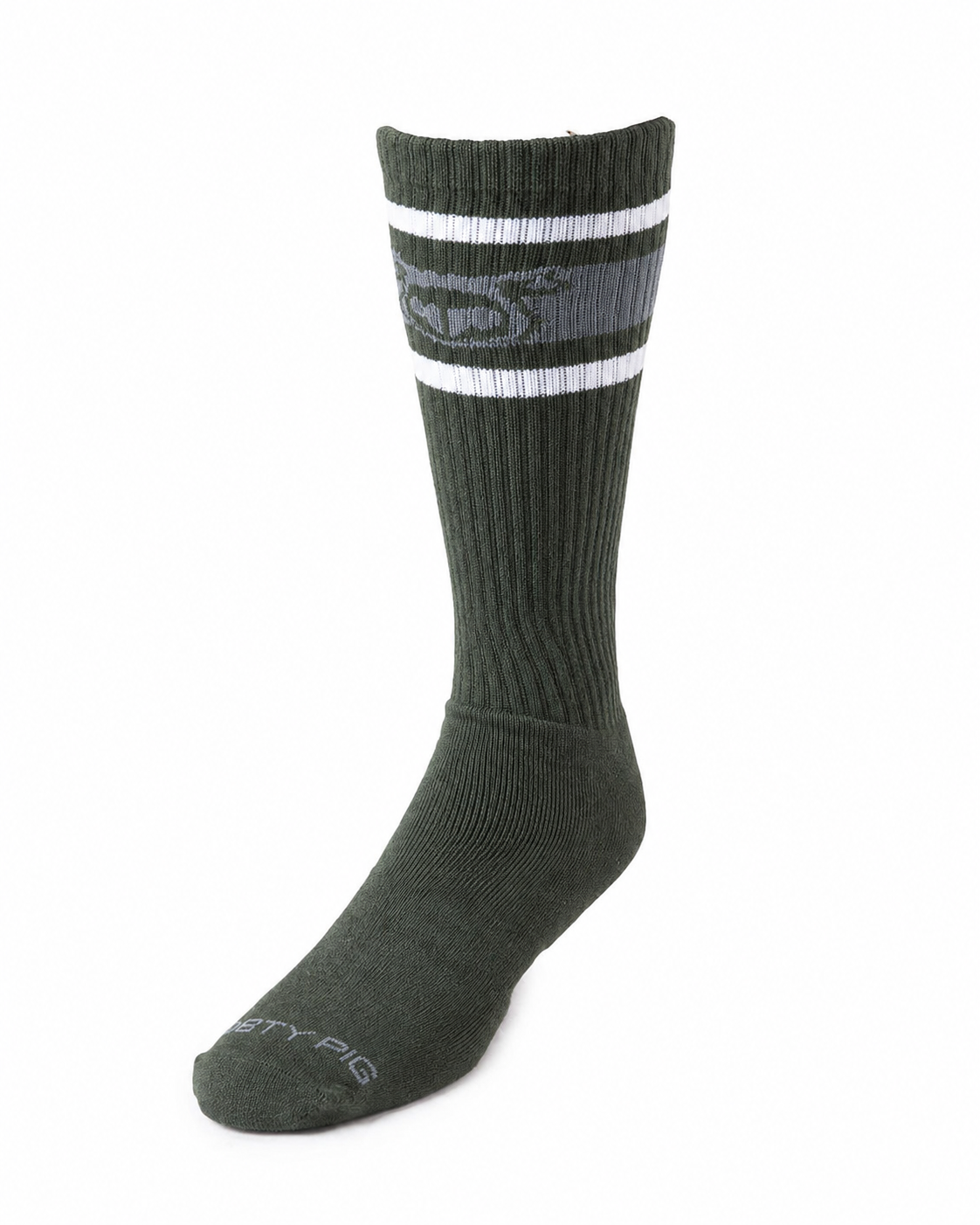 NASTY PIG HOOK'D UP SPORT SOCK 3.0 - ARMY GREEN/SHARK GREY/WHITE - OSFA