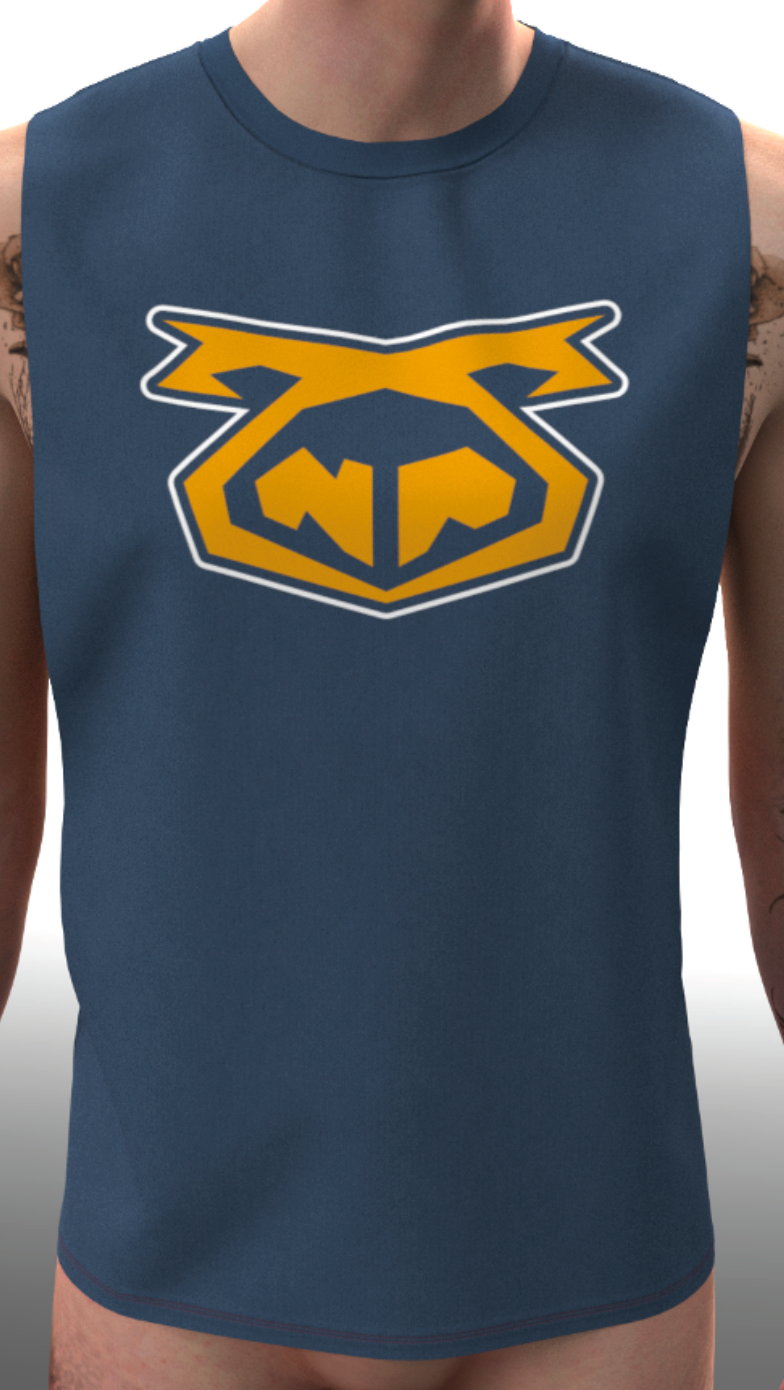 NASTY PIG BRANDMARK SHREDDER TANK TOP 3.0 - CADET BLUE/GOLDENROD/WHITE