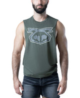 NASTY PIG BRANDMARK SHREDDER TANK TOP 3.0 - ARMY GREEN/SHARK GREY/WHITE