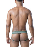 NASTY PIG CORE JOCK STRAP 3.0 - ARMY GREEN/SHARK GREY/WHITE