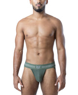 NASTY PIG CORE JOCK STRAP 3.0 - ARMY GREEN/SHARK GREY/WHITE