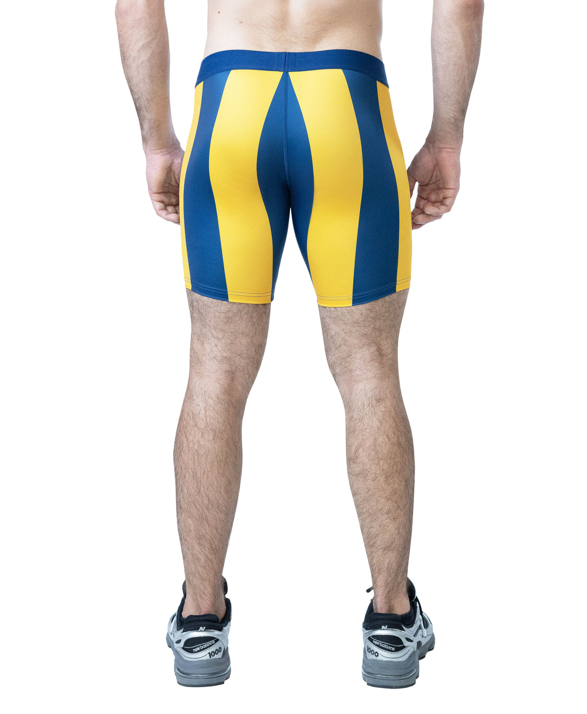 NASTY PIG DEADLIFT COMPRESSION SHORT - CADET BLUE/GOLDENROD