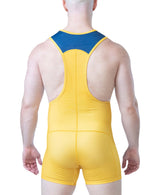 NASTY PIG DEADLIFT SINGLET - CADET BLUE/GOLDENROD/WHITE