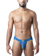 NASTY PIG DEADLIFT SPORT BRIEF - CADET BLUE/GOLDENROD