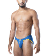NASTY PIG DEADLIFT SPORT BRIEF - CADET BLUE/GOLDENROD