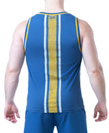 NASTY PIG DEADLIFT TANK TOP - CADET BLUE/GOLDENROD/WHITE