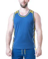 NASTY PIG DEADLIFT TANK TOP - CADET BLUE/GOLDENROD/WHITE