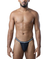 NASTY PIG DEADLIFT THONG - BLACK/WHITE