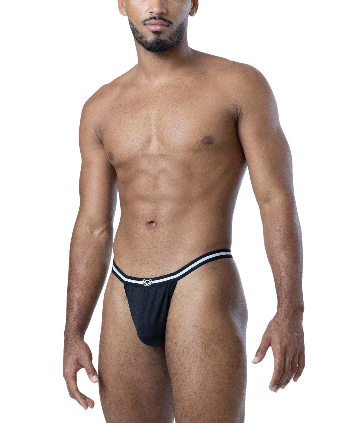 NASTY PIG DEADLIFT THONG - BLACK/WHITE