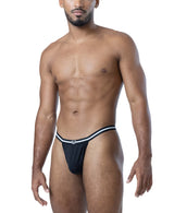 NASTY PIG DEADLIFT THONG - BLACK/WHITE