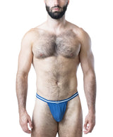NASTY PIG DEADLIFT THONG - CADET BLUE/WHITE
