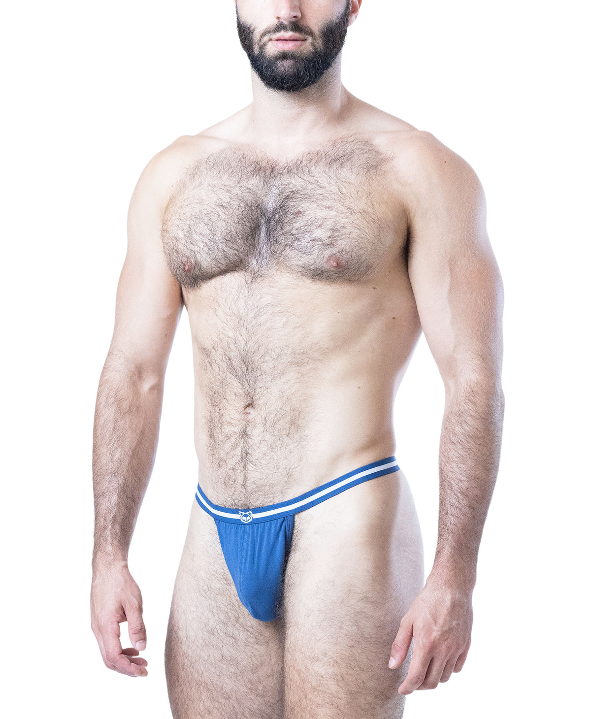 NASTY PIG DEADLIFT THONG - CADET BLUE/WHITE