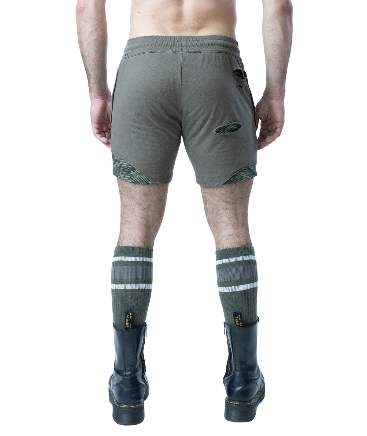 NASTY PIG SHRED RUGBY SHORT - ARMY GREEN