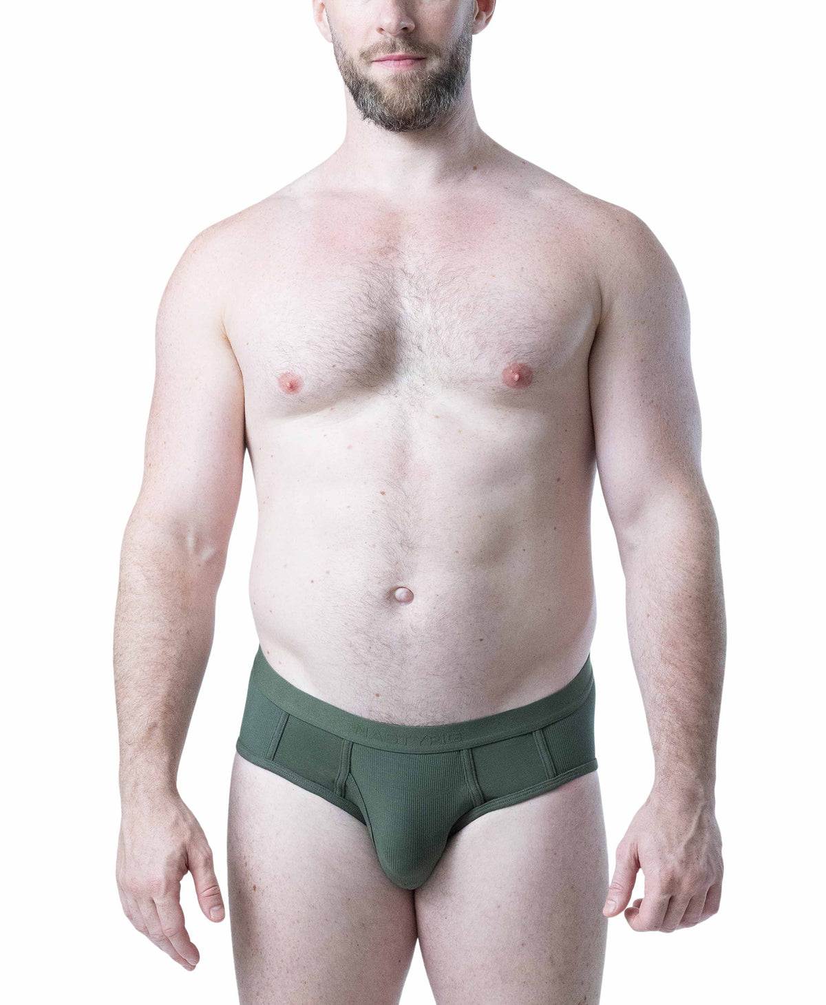 NASTY PIG SHRED Y-FRONT BRIEF - ARMY GREEN