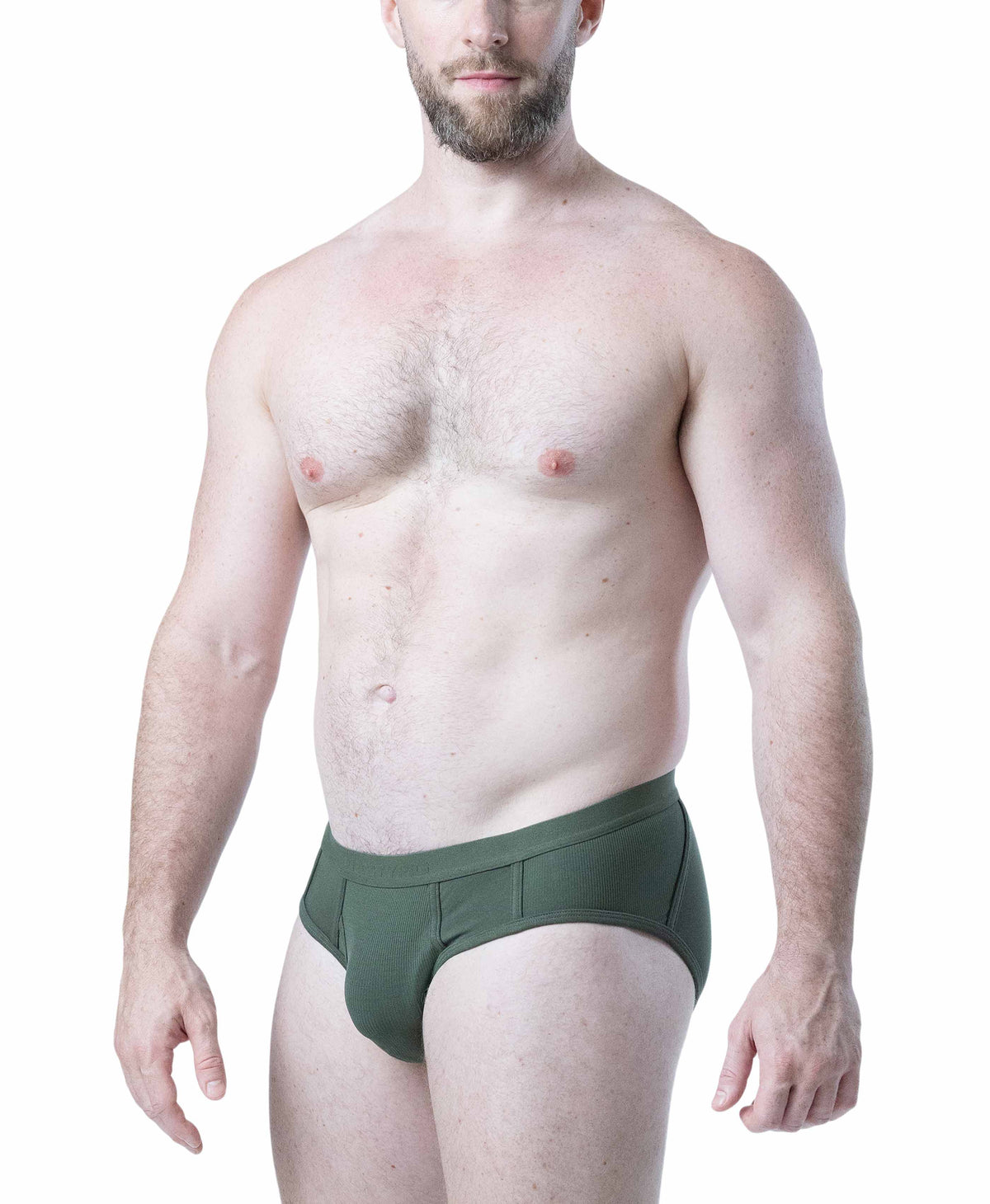 NASTY PIG SHRED Y-FRONT BRIEF - ARMY GREEN