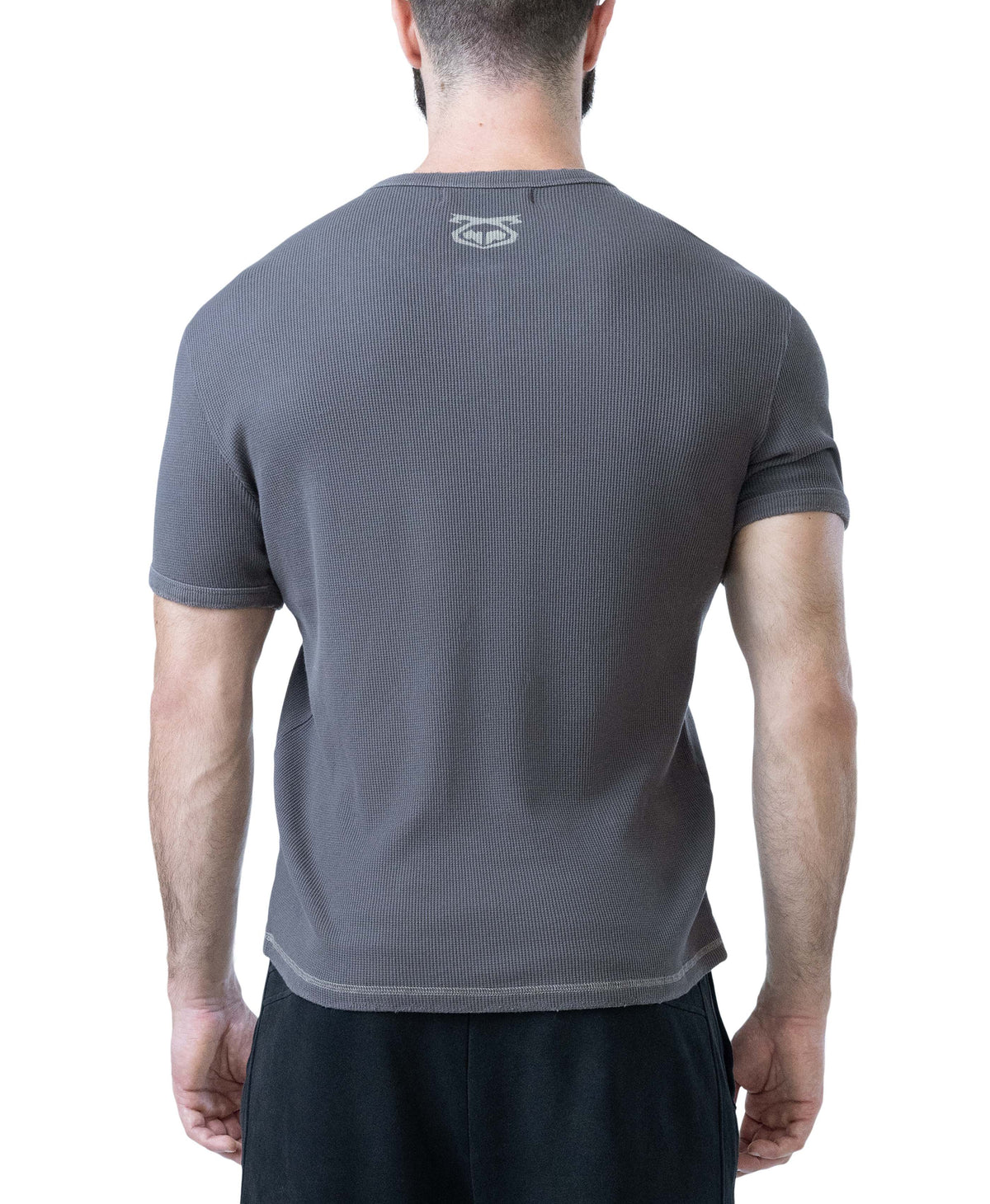 NASTY PIG THERMO HENLEY SHIRT - SHARK GREY/FOSSIL GREY