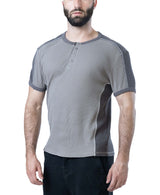 NASTY PIG THERMO HENLEY SHIRT - SHARK GREY/FOSSIL GREY