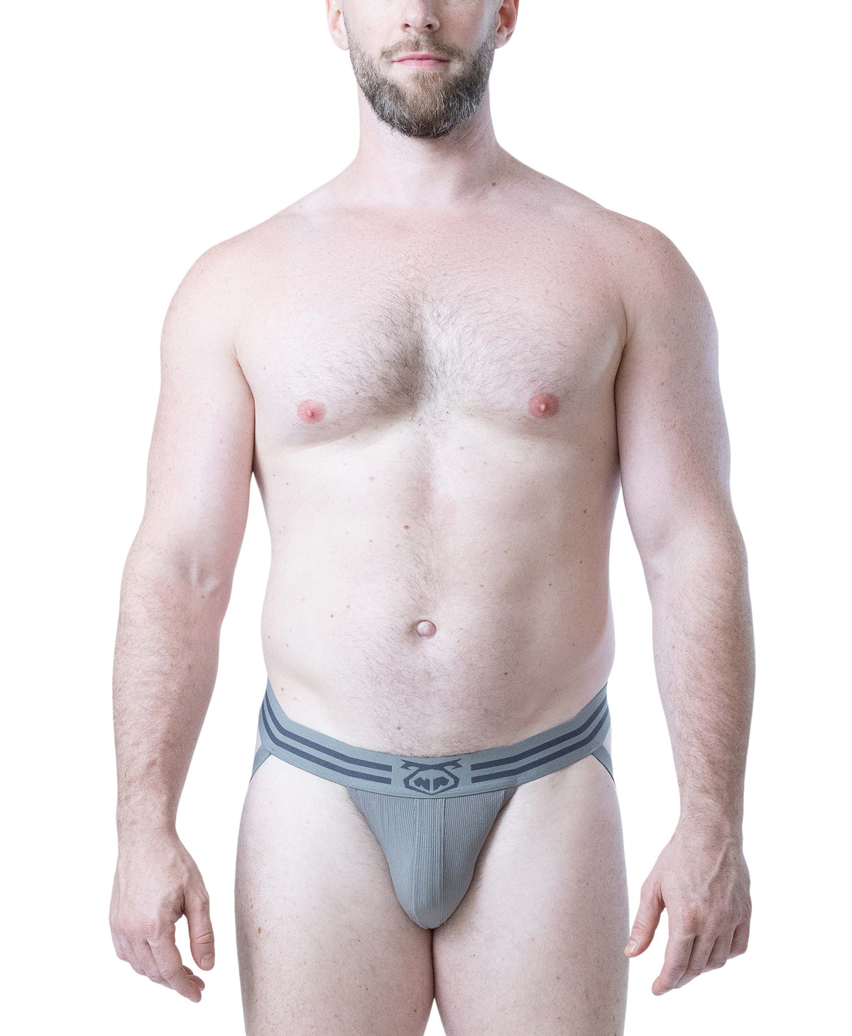 NASTY PIG THERMO JOCK STRAP - SHARK GREY/FOSSIL GREY