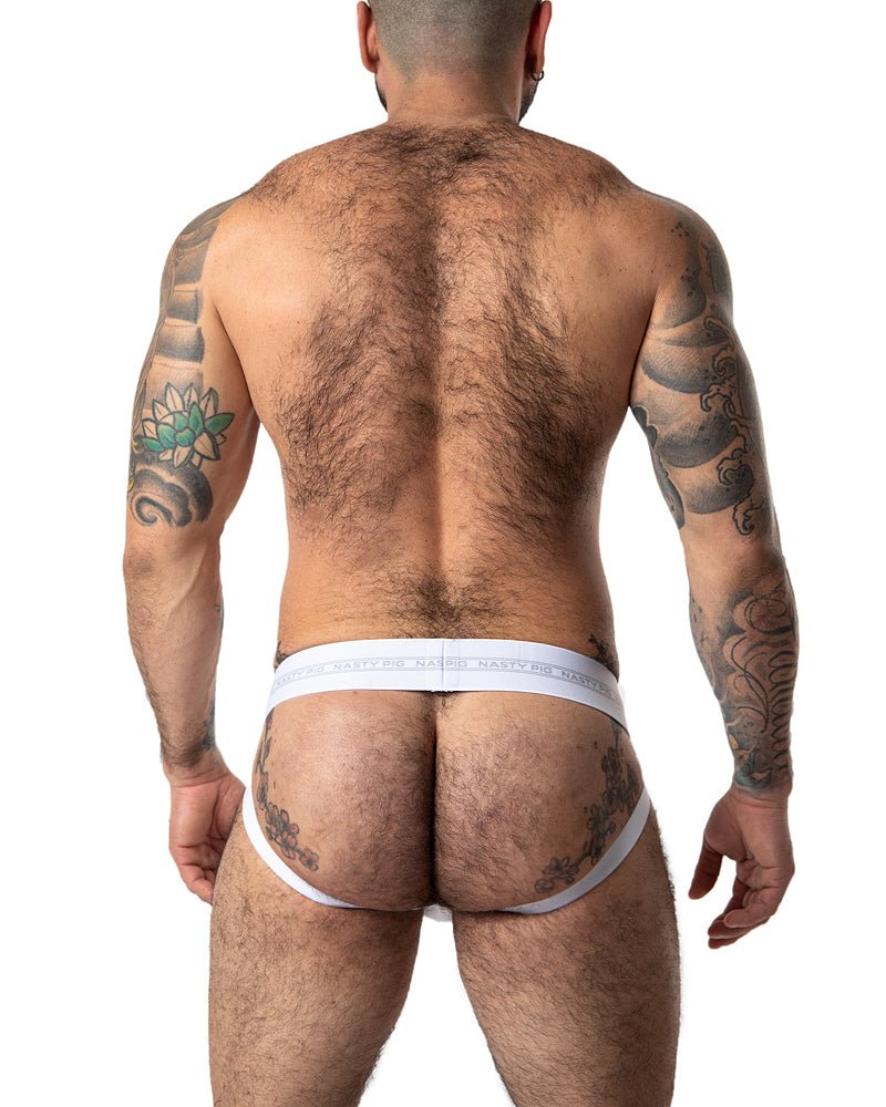 NASTY PIG CORE JOCK STRAP - WHITE/GREY