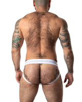 NASTY PIG CORE JOCK STRAP - WHITE/GREY