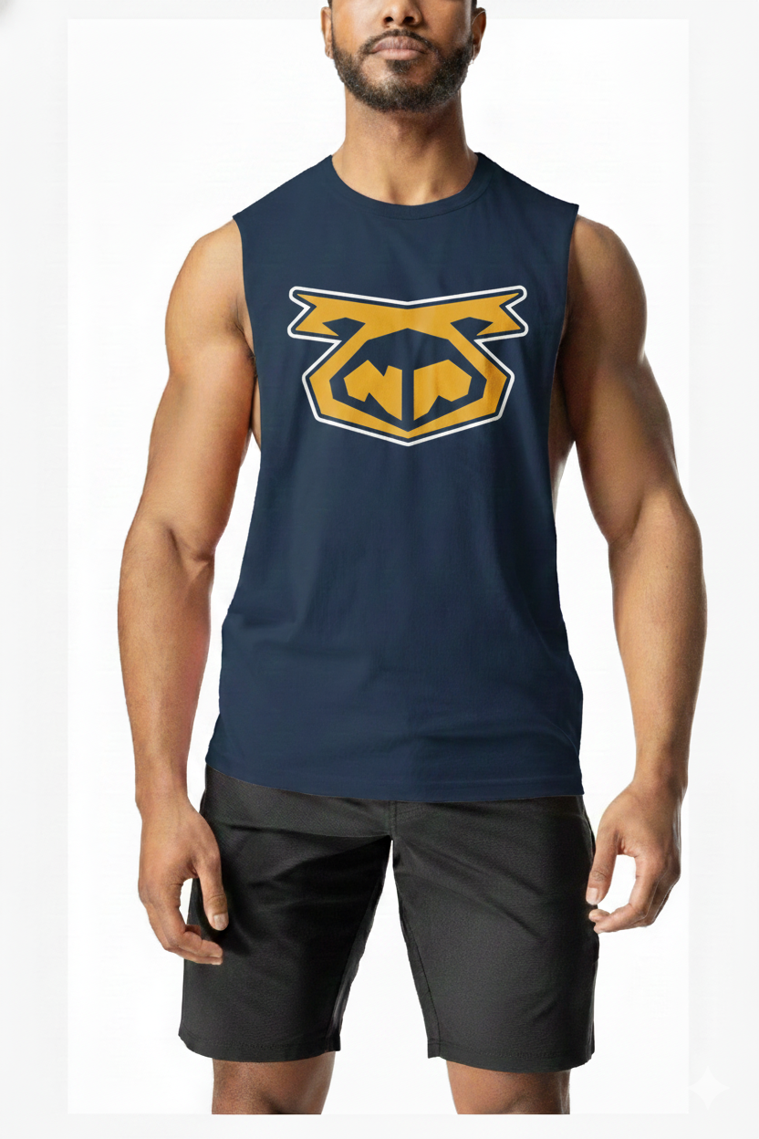 NASTY PIG BRANDMARK SHREDDER TANK TOP 3.0 - CADET BLUE/GOLDENROD/WHITE